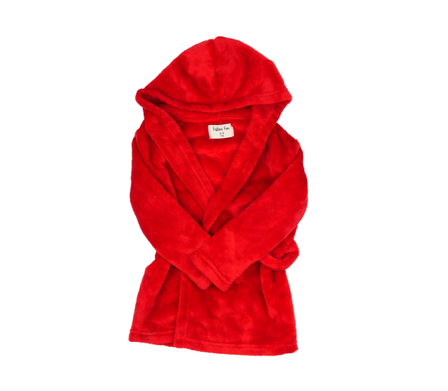 Červený hebký župan