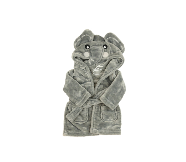 Šedý sloníkový župan velikost 0-6 měsíců