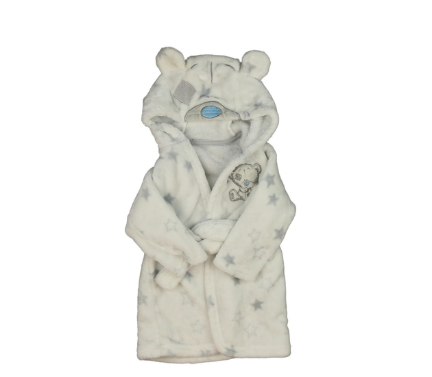 Bílý župan s medvídkem a hvězdami George