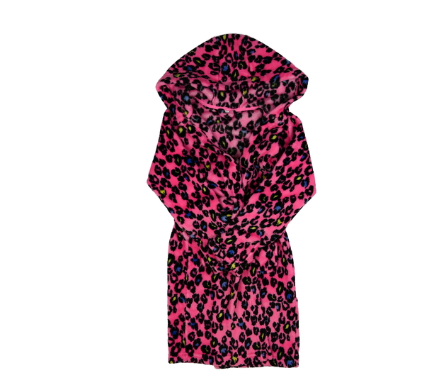 Růžový vzorovaný župan 