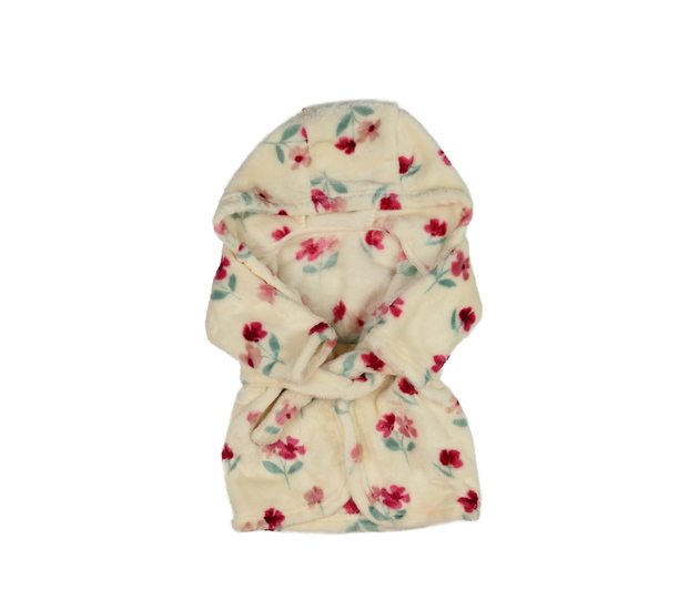 Krémový květinový župan George