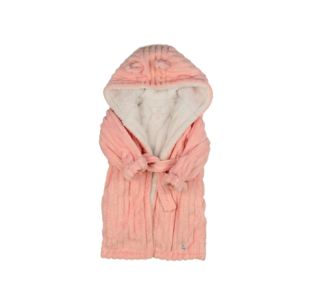 Růžový lesklý župan F&F