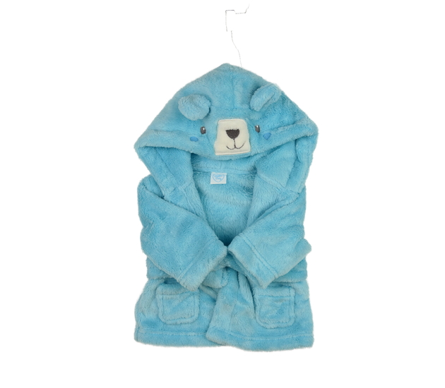 Modrý chlupatý župan s čumáčkem 