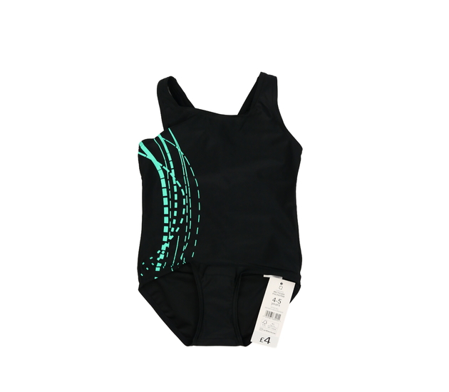 Nové černé plavky se zelenými vzory George