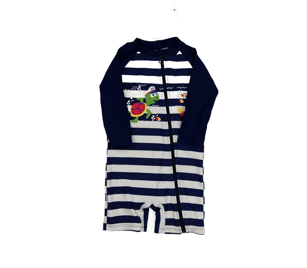 Pruhované plavky se želvičkou 