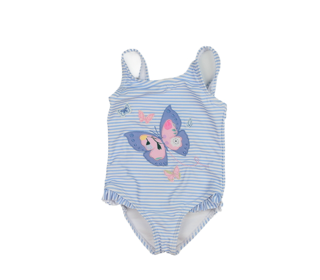 Pruhované plavky s motýlkem Nutmeg