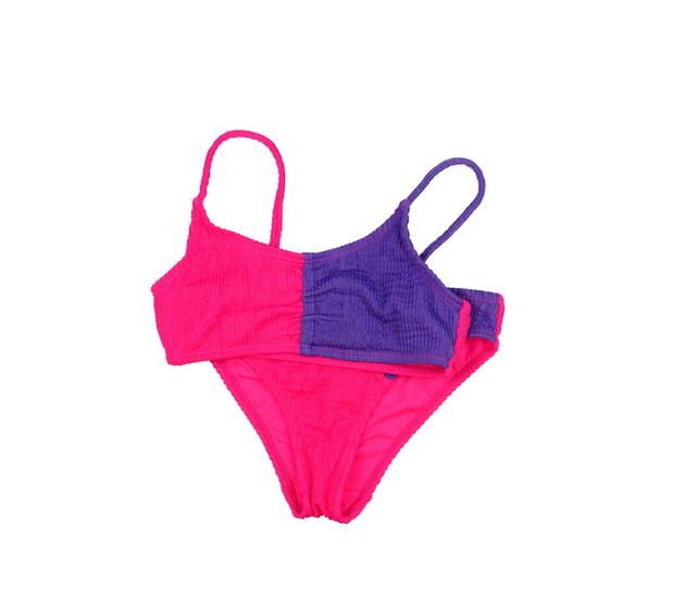 Růžovo-fialové dvoudílné plavky Primark 