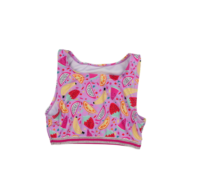 Fialový plavkový vršek s ovocem 