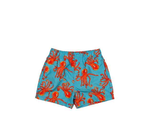 Modré plavkové kraťasy s chobotnicí F&F