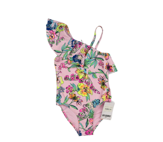 Nové růžové květinové plavky Next