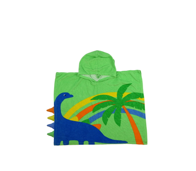 Zelený plážový ručník - pončo 