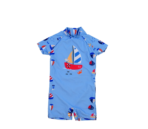 Modré plavky s plachetnicí 