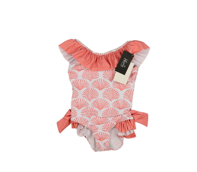 Nové bílo-oranžové plavky s mušlemi 