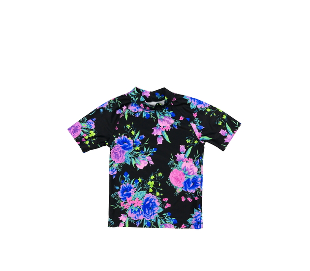 Černé květinové triko Next