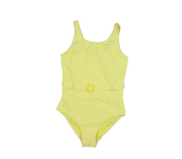 Žluté vzorované plavky s páskem Primark