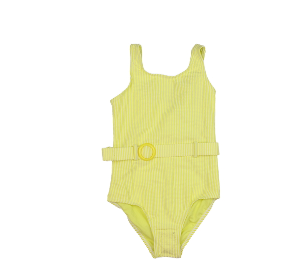 Žluté vzorované plavky s páskem Primark