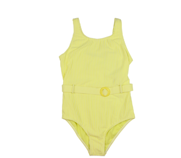 Žluté vzorované plavky s páskem Primark