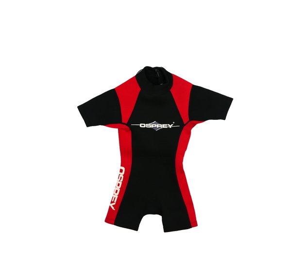 Černo-červené neoprenové plavky 