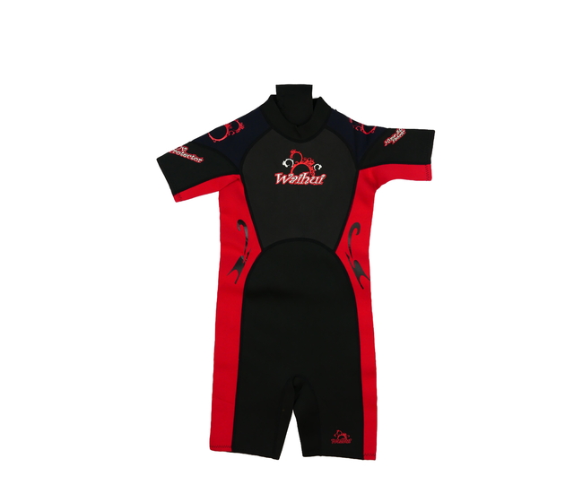 Červeno-černé neoprenové plavky Crane 