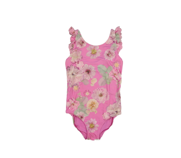 Růžové květinové plavky Next