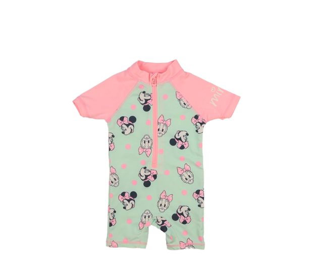 Růžovo-tyrkysové plavky Minnie Disney Primark 