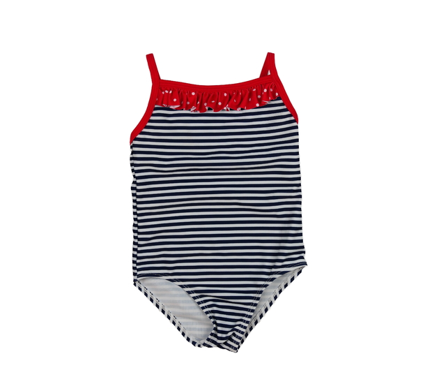 Pruhované plavky s volánky Primark 