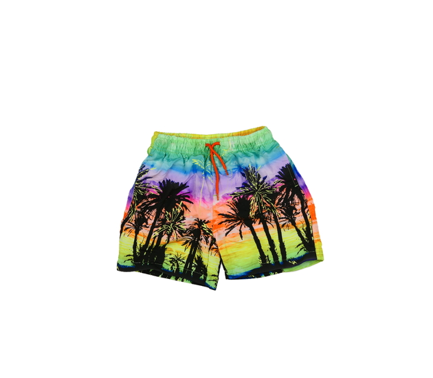 Barevné plavkové kraťasy s palmami 