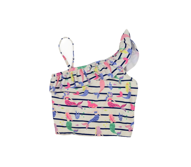 Krémový plavkový vršek s mořskými tvory 