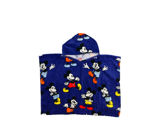 Modrý plážový ručník s kapucí Mickey Disney 