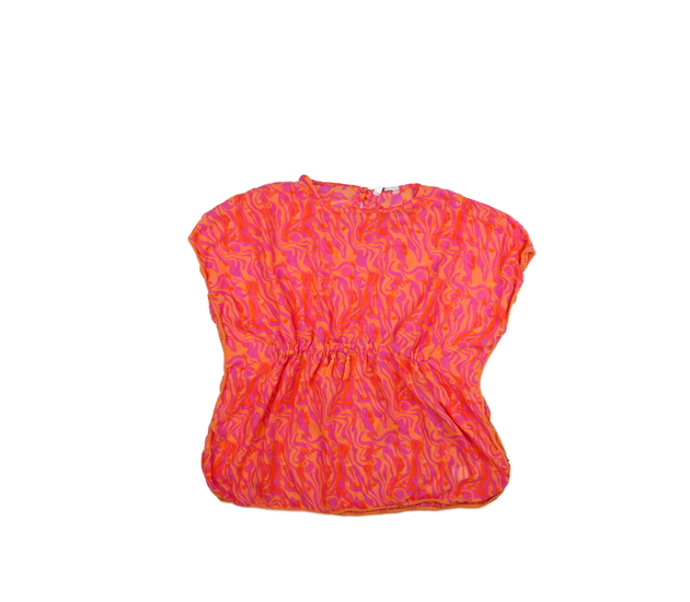 Oranžovo-růžový přehoz přes plavky vel. 170 Primark