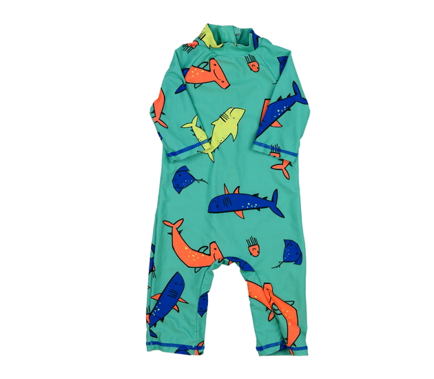 Zelené plavky se žraloky 