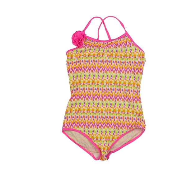 Světlé barevně vzorované plavky  