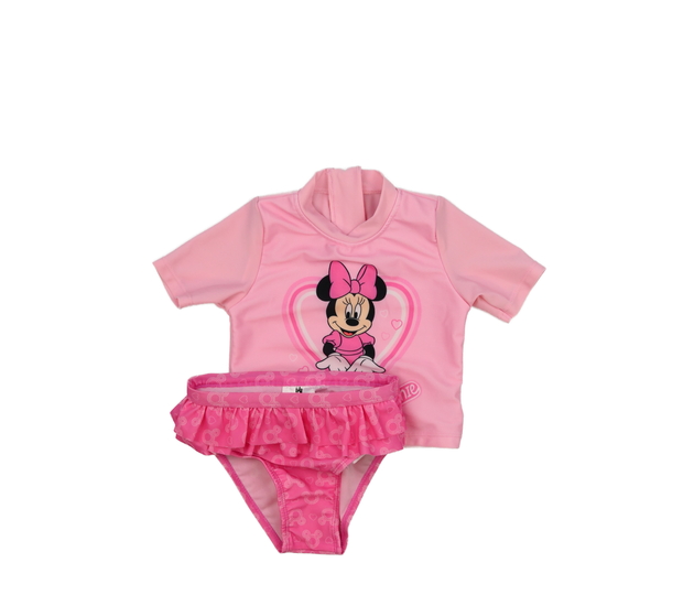 Růžové dvoudílné plavky Minnie Disney 