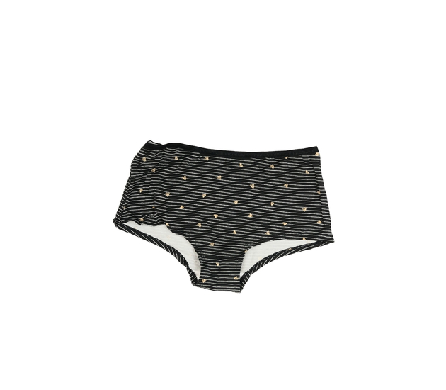 Nové černé pruhované kalhotky se srdíčky George