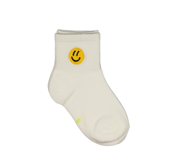 Nové bílé ponožky se žlutým smajlíkem 1 pár