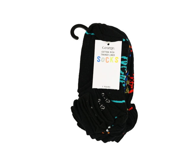 Nové černé ponožky 7 párů EUR 27-30 George