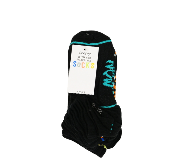 Nové černé ponožky 7 párů EUR 27-30 George