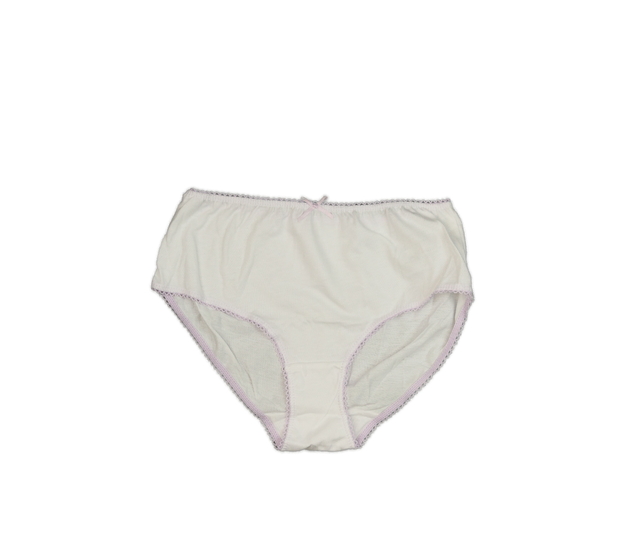 Nové bílé kalhotky s fialovou krajkou George