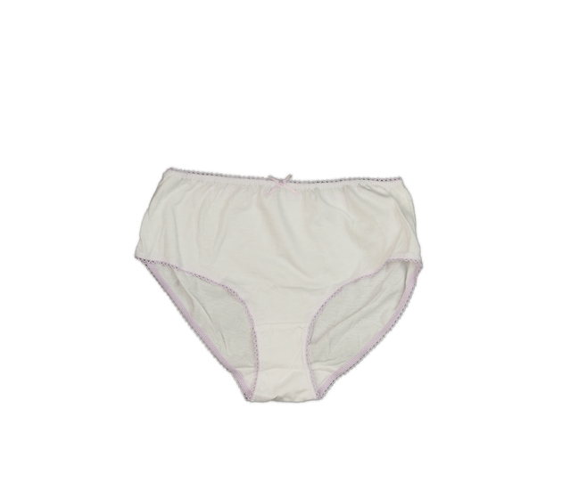 Nové bílé kalhotky s fialovou krajkou George