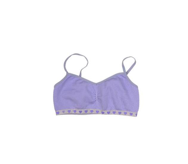 Fialová podprsenka se srdíčky Primark