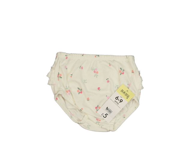 Nové krémové kalhotky s květinami 
