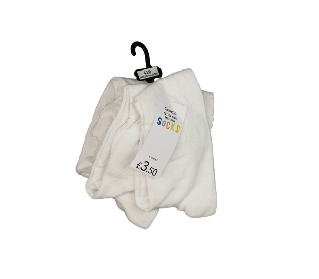Nové bílé vysoké ponožky 3 páry EUR 37-38,5 George
