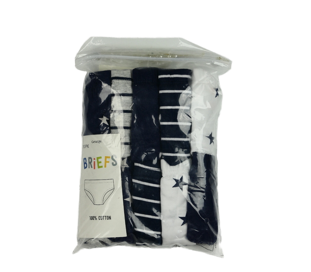 Nové modro-bílo-šedé slipy 10 ks George