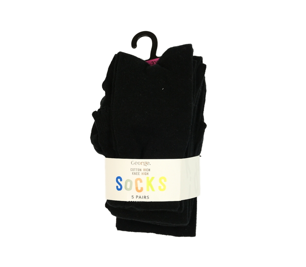 Nové vysoké černé ponožky 5 párů EUR 31-36,5 Georg