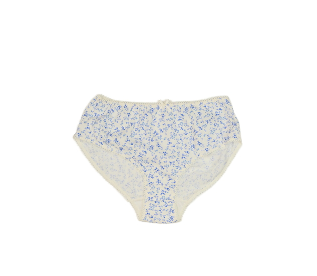 Nové bílé kalhotky s modrými květinami George