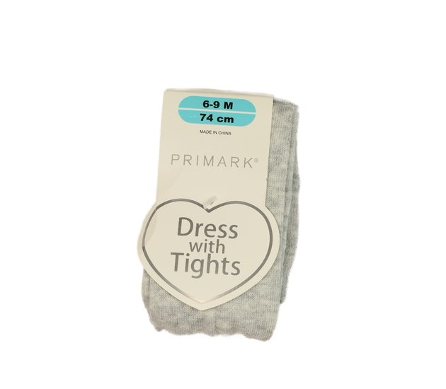 Nové šedé punčocháče s červenou špičkou Primark