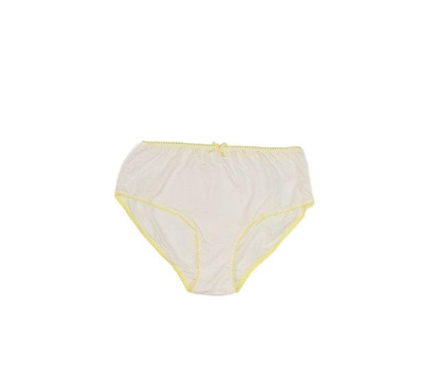 Nové bílé kalhotky se žlutým okrajem 