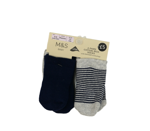 Nové teplé baby ponožky 4 páry M&S