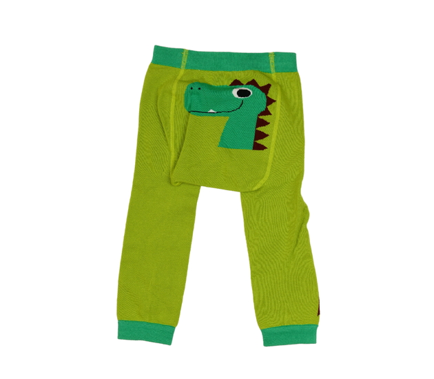 Zelené punčochové legíny s dinosaurem 