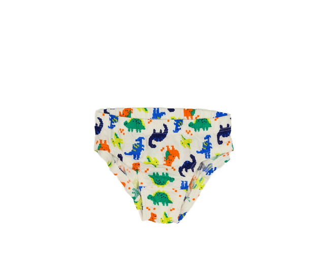 Nové bílé slipy s dinosaury Nutmeg